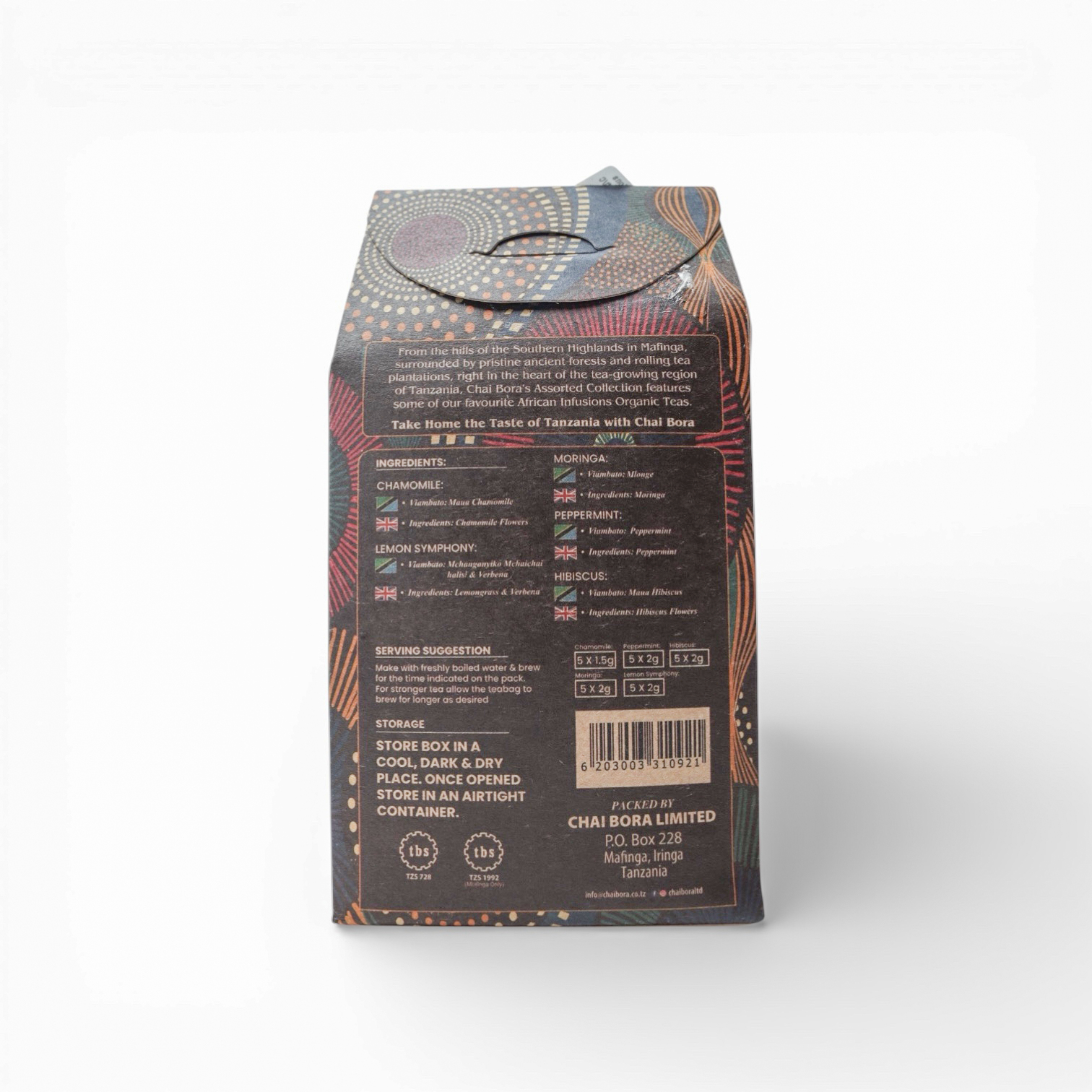 Chai Bora Assorted African Infusions Organic Tea