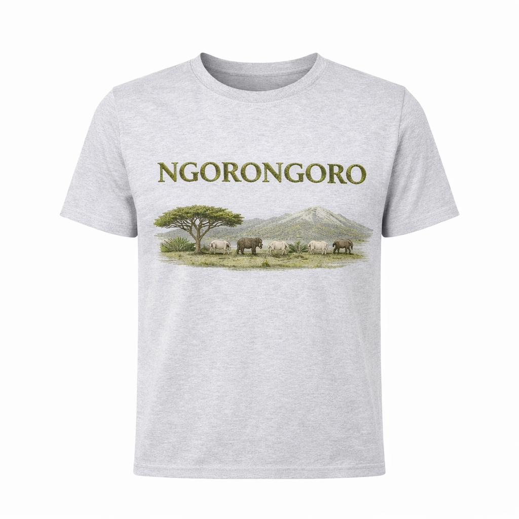 Ngorongoro Scenic T-Shirt – Grey