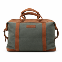 Sandstorm Canvas and Leather Duffel Bag, East African Travel and Weekend Bag