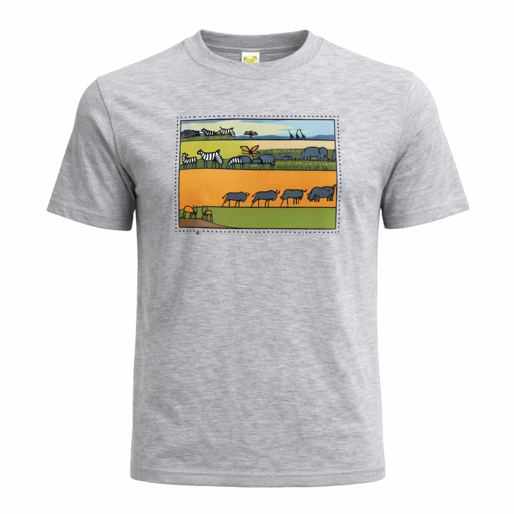 Safari Stamp Graphic T-Shirt – Grey