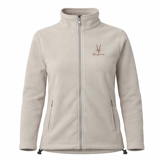 Safariland - Tansania Fleecejacke für Damen - Creme - Durchgehender Reißverschluss