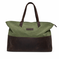 Safariland Canvas & Leather Tote Bag - Olive Green