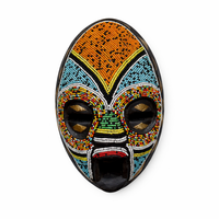 Afrikanische Perlenmaske – Mehrfarbig