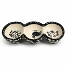 Three-Section Ceramic Condiment Dish – African Wildlife