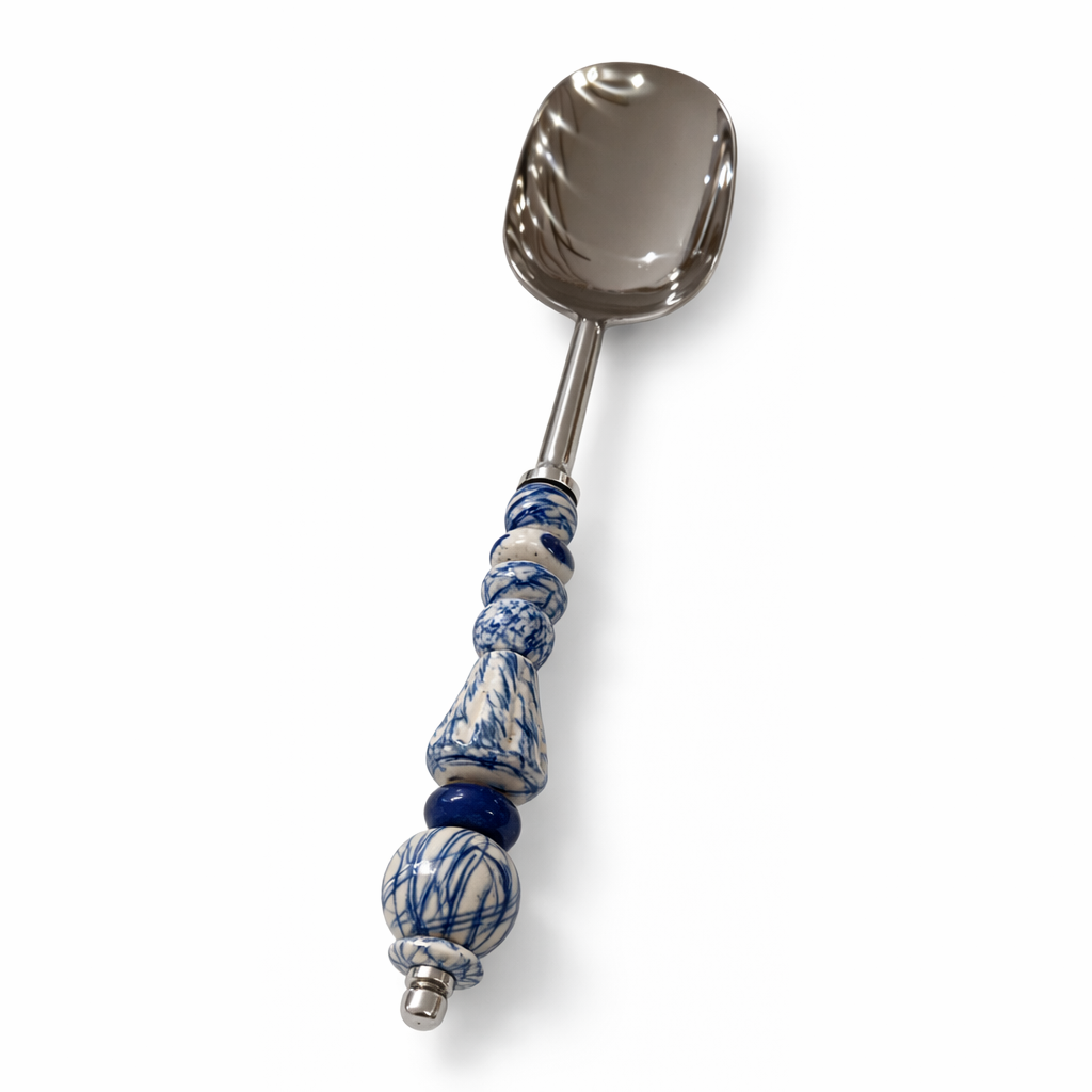African Beaded Sugar Spoon – Stainless Steel