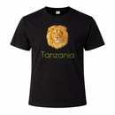 Tanzania - Lion Portrait Print - Heritage Graphic Tee - Black