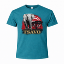 Tsavo - Elephant Print - Heritage Graphic Tee - Teal