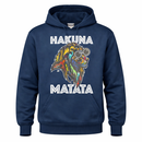 Hakuna Matata Lion Pullover Hoodie – Navy