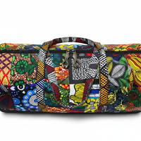 African Patchwork Duffel Bag – Top View