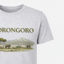 Close-up of sleeve on Ngorongoro Scenic T-Shirt in grey
