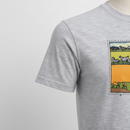 Close-up of sleeve on Safari Stamp Graphic T-Shirt in grey