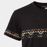 Close-up of sleeve geometric print band on Serengeti Tribal Band T-Shirt
