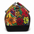 African Patchwork Duffel Bag – Side View