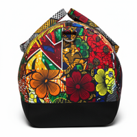 African Patchwork Duffel Bag – Side View
