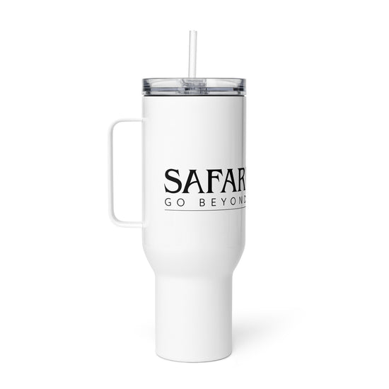 Travel mug with a handle